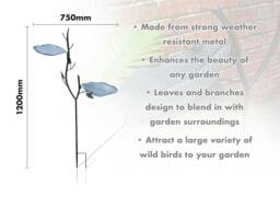 Rackhams Ornamental Free Standing, Weather Resistant, Easy Assemble Bird Bath and Feeder - thumbnail 2