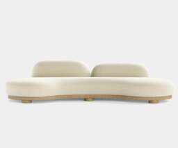 Rackhams Dolmen Opal Sofa: Minimalist Design with Stunning Curved Oak Base - thumbnail 2