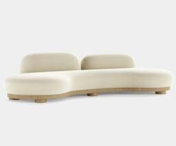 Rackhams Dolmen Opal Sofa: Minimalist Design with Stunning Curved Oak Base - thumbnail 1