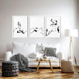 Rackhams Zen Art - Set of 3 wall art prints - A3 11.69 x 16.54 in / 29.7 x 42 cm - Satin Photo paper 280 gsm - Black Frame - thumbnail 3