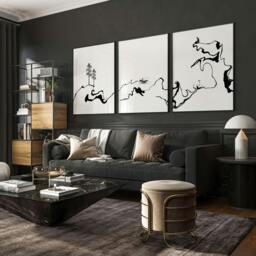 Rackhams Zen Art - Set of 3 wall art prints - A3 11.69 x 16.54 in / 29.7 x 42 cm - Satin Photo paper 280 gsm - Black Frame - thumbnail 5