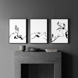 Rackhams Zen Art - Set of 3 wall art prints - A3 11.69 x 16.54 in / 29.7 x 42 cm - Satin Photo paper 280 gsm - Black Frame - thumbnail 6
