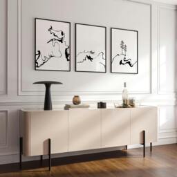 Rackhams Zen Art - Set of 3 wall art prints - A3 11.69 x 16.54 in / 29.7 x 42 cm - Satin Photo paper 280 gsm - Black Frame - thumbnail 4