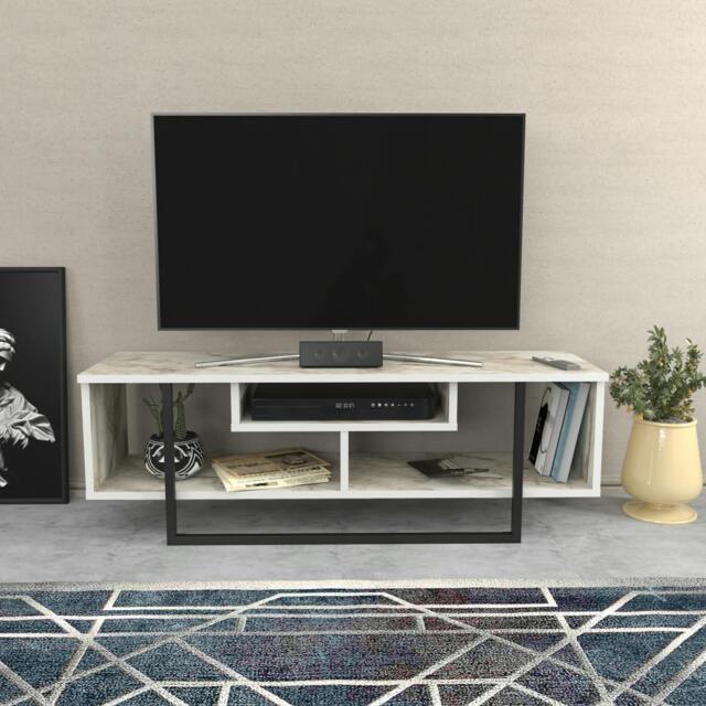 "Rackhams Asal Modern Tv Stand TV Unit TV Cabinet for TV's up to 55"" - Ephesus Black" - image 1