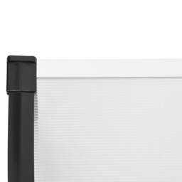Rackhams Door Canopy Black and Transparent 199x90 cm Polycarbonate - Transparent - PC (Polycarbonate), ABS (Acrylonitrile butadiene styrene), aluminium - thumbnail 5