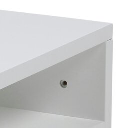 Rackhams Ashlan Bedside Table with 1 Drawer in White - 1 - White - Manufactured wood - thumbnail 6