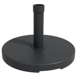 Rackhams 15kg Concrete Parasol Base, Heavy Duty Patio Umbrella Stand with Grip Handle, 46.5cm Round Garden Parasol Holder for 24 to 38mm Poles, Black - thumbnail 2