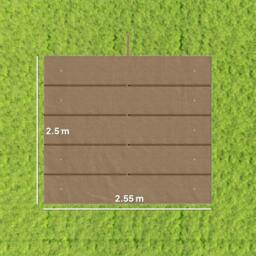 Rackhams Retractable Pergola Cover, 2.55 x 2.5 m Replacement Canopy Fabric for 3 x 3 m Frame, Roof Top Only, Tan - thumbnail 3