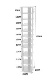 Rackhams Contemporary 10-Tier Household Space Saving Shoe Rack - White - thumbnail 6