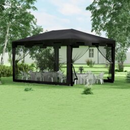 Rackhams 4 x 3m Party Tent Waterproof Garden Gazebo Canopy Wedding Cover Shade - 395cm x 295cm x 255cm - thumbnail 3