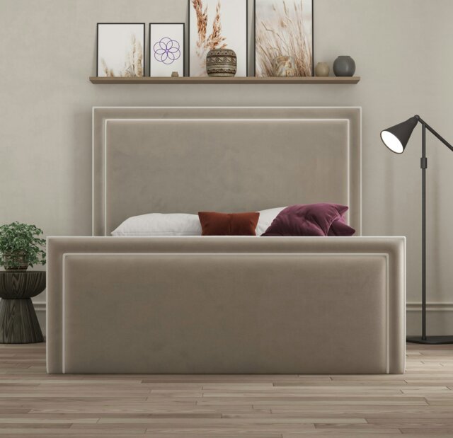 Rackhams Verona Piping Ottoman Bed - Bistra Beige - Super King - image 1
