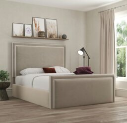 Rackhams Verona Piping Ottoman Bed - Bistra Beige - Super King - thumbnail 3