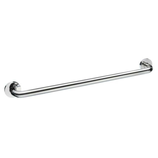 Rackhams Polished Stainless Steel Grab Bar 60cm Toilet Handle or Bath Shower Safety Hand Rail Elderly Disabled Seniors Mobility Aid