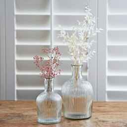 Rackhams Rippled Glass Bottle Vase - Large - thumbnail 2
