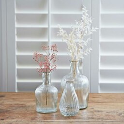 Rackhams Rippled Glass Bottle Vase - Large - thumbnail 3