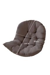 Rackhams 80cm W x 108cm H Hanging Egg Swing Chair Cushion Hanging Basket Cushion - Dark Grey - One Size - thumbnail 5