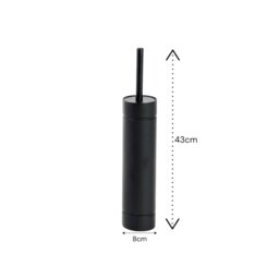 Rackhams Draco Black Slimline Toilet Brush & Holder - thumbnail 2