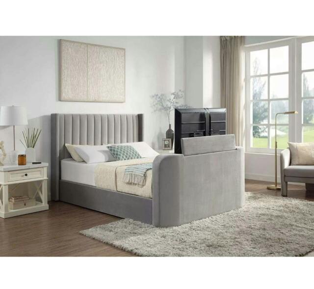 Rackhams Luxury pannel TV Bed - Green Plush - image 1