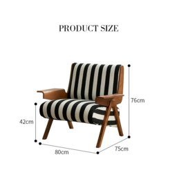 Rackhams Alba Armchair Vintage, Armchair With Wood, Solid Wood - thumbnail 4