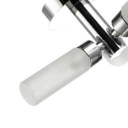 Rackhams Modern Chrome IP44 Rated Bathroom Ceiling Light with Tubular Glass Shades - thumbnail 3