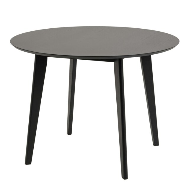 Rackhams Roxby Round Dining Table in Black 105x76cm - Black - No - Black - image 1