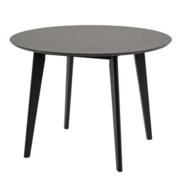 Rackhams Roxby Round Dining Table in Black 105x76cm - Black - No - Black - thumbnail 1