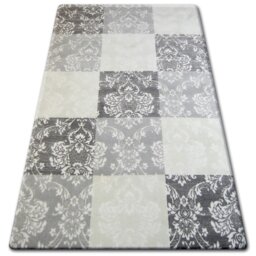 Rackhams Andere Rectangular Rug - Beige Patchwork Damask - 160cm x 235cm