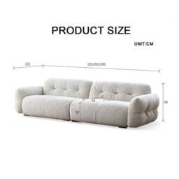 Rackhams Hilda Two Seater,Three Seater Sofa, Linen, Off White - Off White - Two Seater 235cm - thumbnail 6