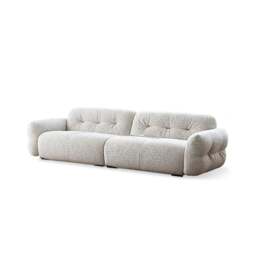 Rackhams Hilda Two Seater,Three Seater Sofa, Linen, Off White - Off White - Two Seater 235cm - thumbnail 2