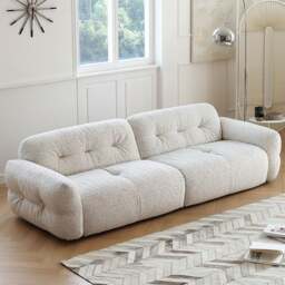 Rackhams Hilda Two Seater,Three Seater Sofa, Linen, Off White - Off White - Two Seater 235cm - thumbnail 3