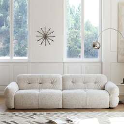 Rackhams Hilda Two Seater,Three Seater Sofa, Linen, Off White - Off White - Two Seater 235cm - thumbnail 4