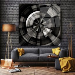 Rackhams Abstract Glass Wall Art 17 - 60x60cm - Tempered Glass (4 mm) - thumbnail 4