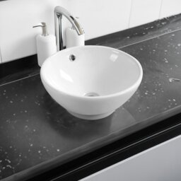 Rackhams 7384 Ceramic Coned Countertop Basin - White - Ceramic - One Size - thumbnail 1