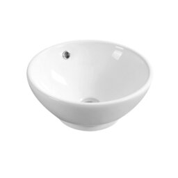 Rackhams 7384 Ceramic Coned Countertop Basin - White - Ceramic - One Size - thumbnail 2