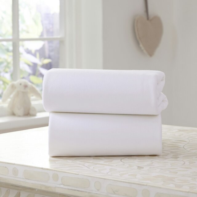 Rackhams Fitted Sheet Crib - White - image 1