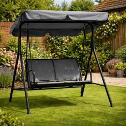 Rackhams Textaline Two Seater Garden Hammock Grey