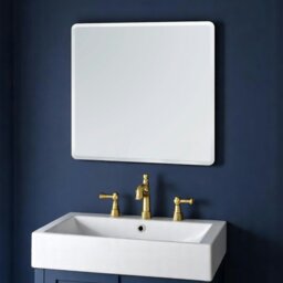 Rackhams Trafalgar Square Wall Mounted Frameless Bevelled Edge Bathroom Mirror 60 x 60cm