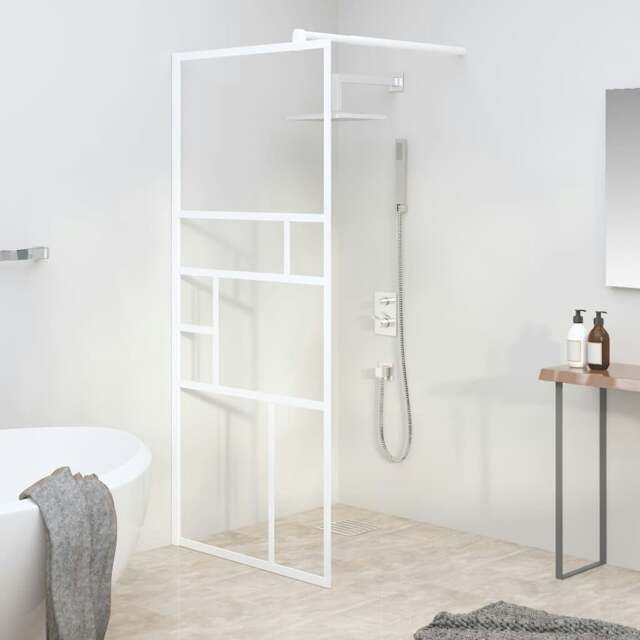 Rackhams Walk-in Shower Wall 80x195 cm ESG Glass White