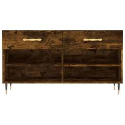 Rackhams Shoe Bench Smoked Oak 102x35x55 cm Engineered Wood - thumbnail 6