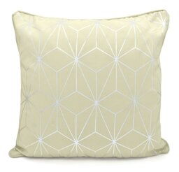 Rackhams Modern Geomtric Foil Print Cushion - 43cm x 43cm - Navy - thumbnail 3