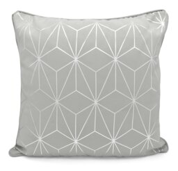 Rackhams Modern Geomtric Foil Print Cushion - 43cm x 43cm - Navy - thumbnail 2