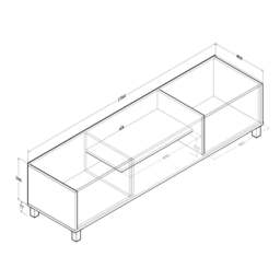 Rackhams ELV9 TV Cabinet, Dark Oak, 1.6m - 1.6m (160CM) - 1.6m (160CM) - thumbnail 4