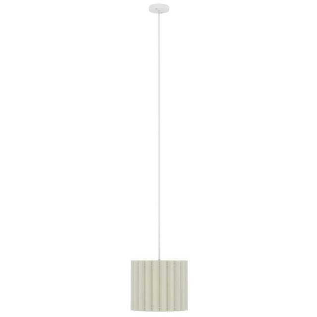 Rackhams Linen Pendant Light, Bedside Ceiling Lamps with E27 Bulb, Modern Hanging Lights for Living Room, Bedroom, Kitchen, Hallway, White