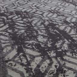 Rackhams Washable Rug Carina Black - 6930B - 80X150 cm - thumbnail 2