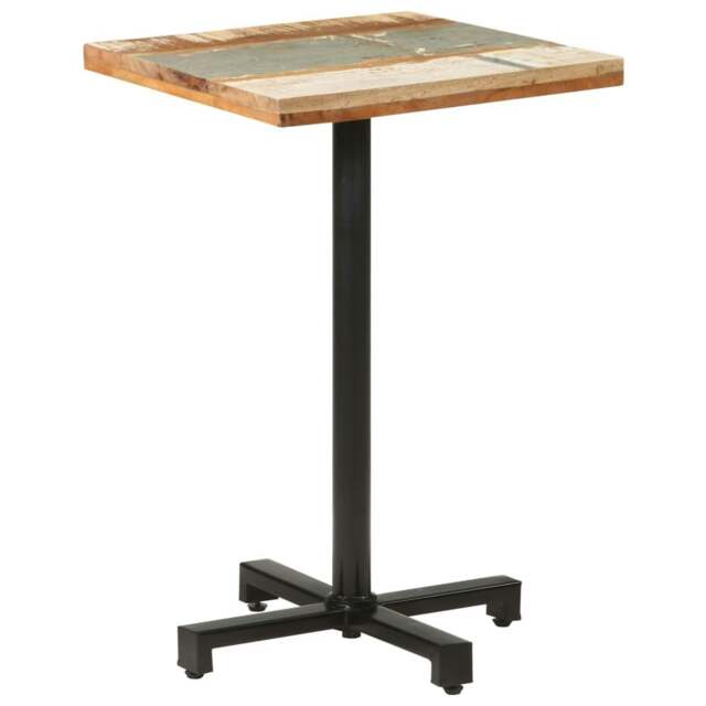 Rackhams Bistro Table Square 50x50x75 cm Solid Reclaimed Wood