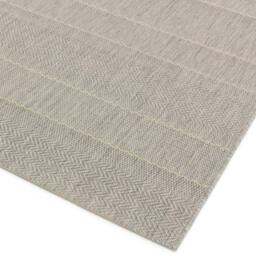 Rackhams Patio PAT03 Outdoor Beige Stripe Rug - 80x150cm - thumbnail 3