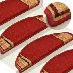Rackhams Stair Mats Self-adhesive 10 pcs 65x21x4 cm Red - thumbnail 1