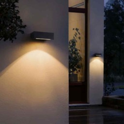 Rackhams 9 Watt Black LED Outdoor Down Wall Light - thumbnail 3