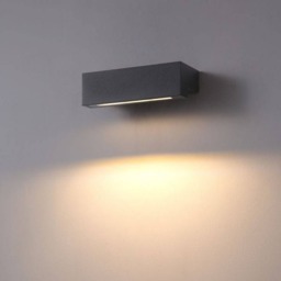 Rackhams 9 Watt Black LED Outdoor Down Wall Light - thumbnail 2