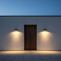 Rackhams 9 Watt Black LED Outdoor Down Wall Light - thumbnail 4